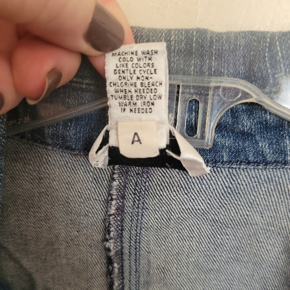 Vintage Ann Taylor LOFT Blue Button Down Denim Jean Jacket Size 10 Petite - Picture 9 of 9